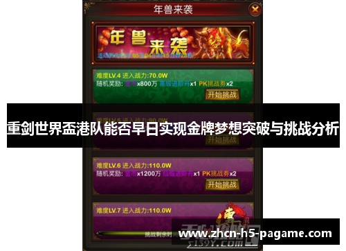 重剑世界盃港队能否早日实现金牌梦想突破与挑战分析