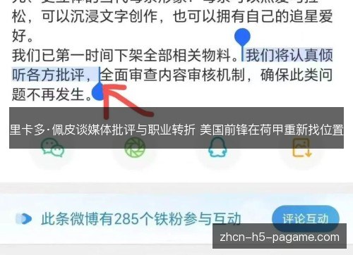 里卡多·佩皮谈媒体批评与职业转折 美国前锋在荷甲重新找位置